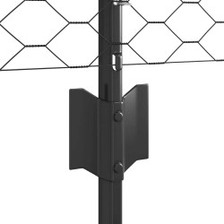Poteaux de Clôture 5 pcs U-Channel Grands 80 cm en Acier 