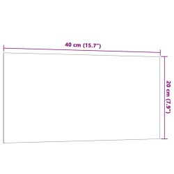 Tableau noir magnétique mural Blanc 40x20 cm Verre trempé 