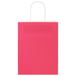 Sacs en papier 50 pcs avec poignées rose 21x11x28 cm 
