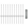 Clôture en fil soudé avec 11 poteaux U Argent 0.4x25 m Acier 