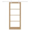 Ensemble de porte coulissante avec quincaillerie 86x198.5 cm Bois massif de pin 