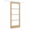 Ensemble de porte coulissante avec quincaillerie 86x198.5 cm Bois massif de pin 