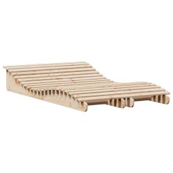 Chaises longues lot de 2 205x60x31,5cm bois massif de pin 