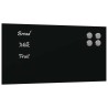 Tableau noir magnétique mural Noir 40x20 cm Verre trempé 