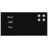 Tableau noir magnétique mural Noir 40x20 cm Verre trempé 