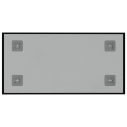 Tableau noir magnétique mural Noir 40x20 cm Verre trempé 