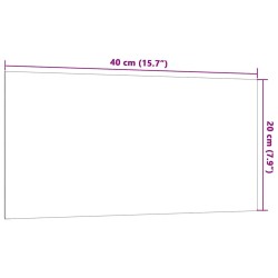 Tableau noir magnétique mural Noir 40x20 cm Verre trempé 