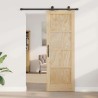 Porte coulissante avec quincaillerie 'ORKDAL'en bois massif en pin 