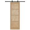 Porte coulissante avec quincaillerie 'ORKDAL'en bois massif en pin 