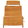 Chaises longues 2 pcs en bois d'acacia massif 