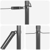 Set de Poteaux de Clôture 13 pcs Gris Ø32mm 120 cm Aluminium 