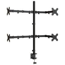Support de moniteur noir acier VESA 75/100 mm 