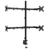 Support de moniteur noir acier VESA 75/100 mm 
