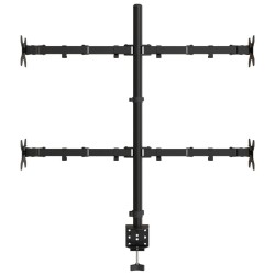 Support de moniteur noir acier VESA 75/100 mm 