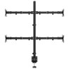 Support de moniteur noir acier VESA 75/100 mm 
