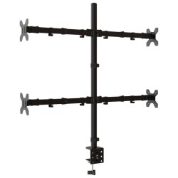 Support de moniteur noir acier VESA 75/100 mm 
