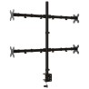 Support de moniteur noir acier VESA 75/100 mm 