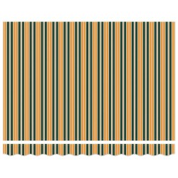 Store manuel rétractable vert et jaune 300 x 250 cm 