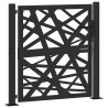 Portail de jardin noir 105x106 cm acier conception de lumière 