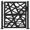 Portail de jardin noir 105x106 cm acier conception de lumière 