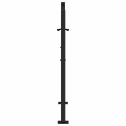 Portail de jardin noir 105x106 cm acier conception de lumière 