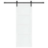 Porte coulissante avec set de matériel Blanc 73,5x198,5 cm en Bois Massif de Pin 
