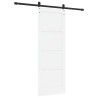 Porte coulissante avec set de matériel Blanc 73,5x198,5 cm en Bois Massif de Pin 