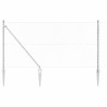 Jeu de Poteaux de Clôture Argent 25 x 1 m Acier galvanisé 