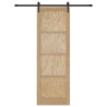 Porte Coulissante avec Ensemble de Quincaillerie 78x232 cm Bois Massif Pin 