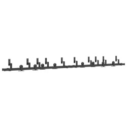 Kit de quincaillerie de porte coulissante 305 cm acier noir 