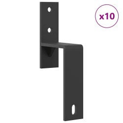 Kit de quincaillerie de porte coulissante 305 cm acier noir 