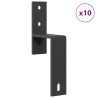 Kit de quincaillerie de porte coulissante 305 cm acier noir 