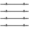 Kit de quincaillerie de porte coulissante 305 cm acier noir 