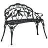 Banc de jardin 100 cm Aluminium coulé Noir 