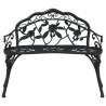 Banc de jardin 100 cm Aluminium coulé Noir 
