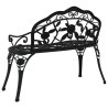 Banc de jardin 100 cm Aluminium coulé Noir 