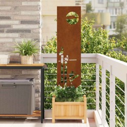 Panneau décoratif de jardin Rouillé 32 x 140 cm 