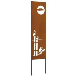 Panneau décoratif de jardin Rouillé 32 x 140 cm 