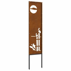 Panneau décoratif de jardin Rouillé 32 x 140 cm 