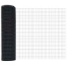 Clôture en fil métallique avec 13 poteaux flangés Gris 0.5x50 m Acier 