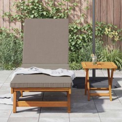 Transat sur roues avec table et coussin en bois d'acacia 