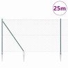 Jeu de Poteaux de Clôture Vert 1.6 x 25 m 