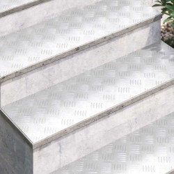 Plaques en Aluminium à Motif Diamant 2 pcs Antidérapantes 100x30 cm 