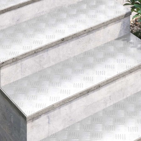 Plaques en Aluminium à Motif Diamant 2 pcs Antidérapantes 100x30 cm 