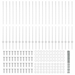 Poteaux de clôture 22 pcs U-Channel 140 cm Acier galvanisé 