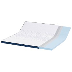 Coussins de Matelas Blanc et Bleu 180 x 200 cm 