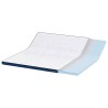 Coussins de Matelas Blanc et Bleu 180 x 200 cm 