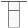 Porte coulissante avec kit de quincaillerie 90x205 cm Verre ESG 