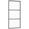 Porte coulissante avec kit de quincaillerie 90x205 cm Verre ESG 