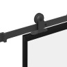 Porte coulissante avec kit de quincaillerie 90x205 cm Verre ESG 